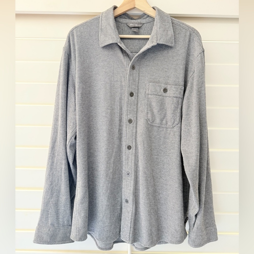 Eddie Bauer Gray Casual Button Down Shirt